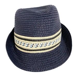 Children’s Place Woven Fedora Hat with Contrasting Band Grosgrain Ribbon Inside
